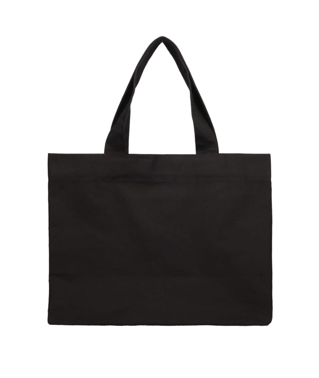 RICK OWENS Черная хлопковая сумка тоут, фото 2