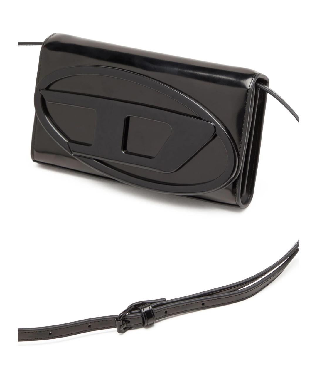 DIESEL Черный кожаный кошелек, фото 4