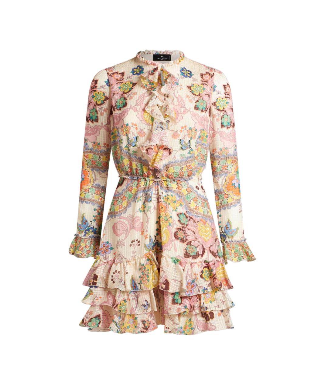 ETRO Мульти шелковое повседневное платье, фото 1