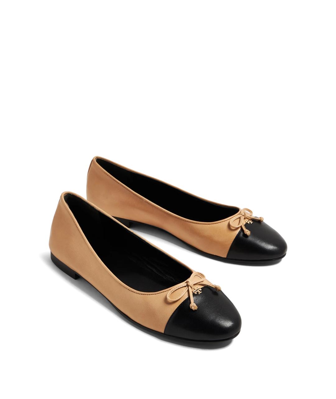 TORY BURCH Бежевые кожаные балетки, фото 4