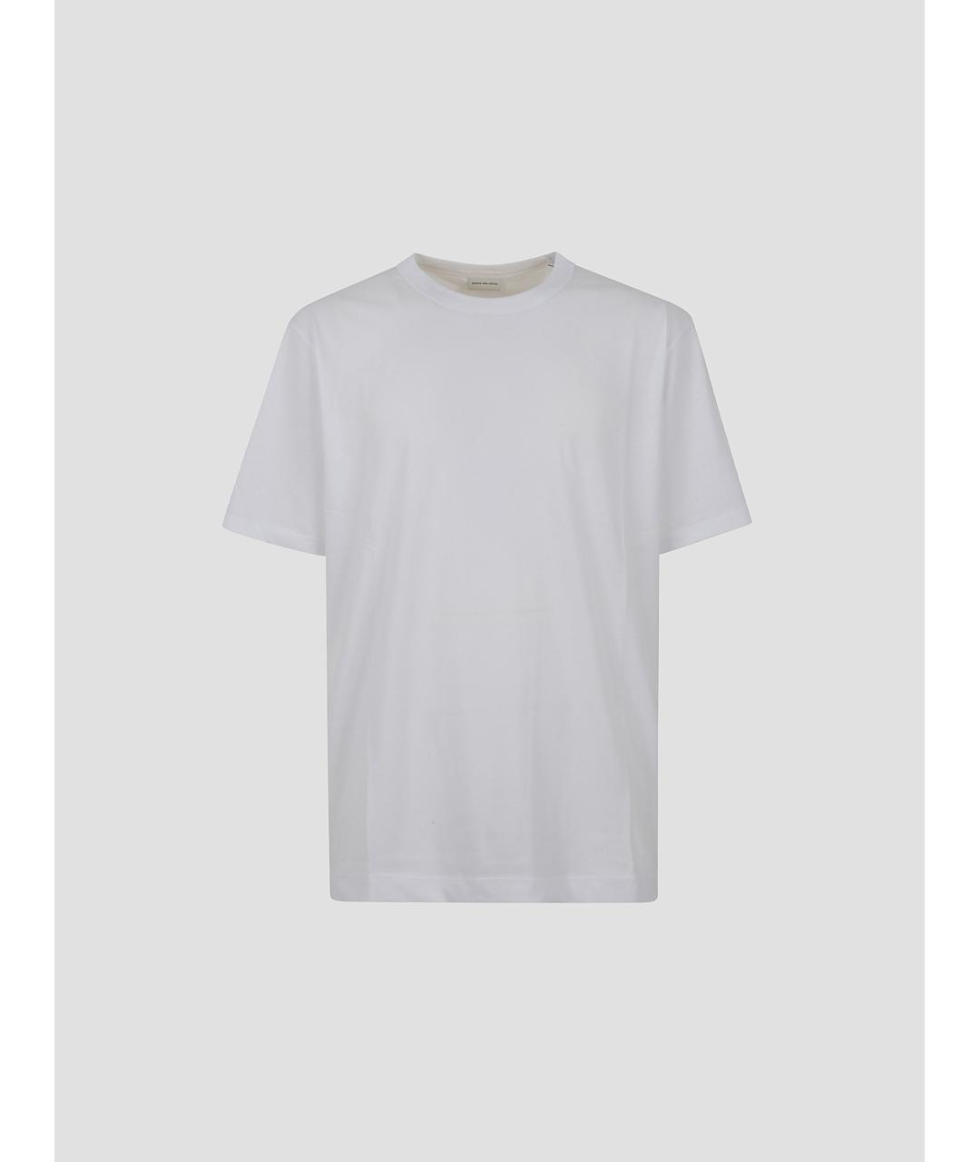 DRIES VAN NOTEN Белая хлопковая футболка, фото 4