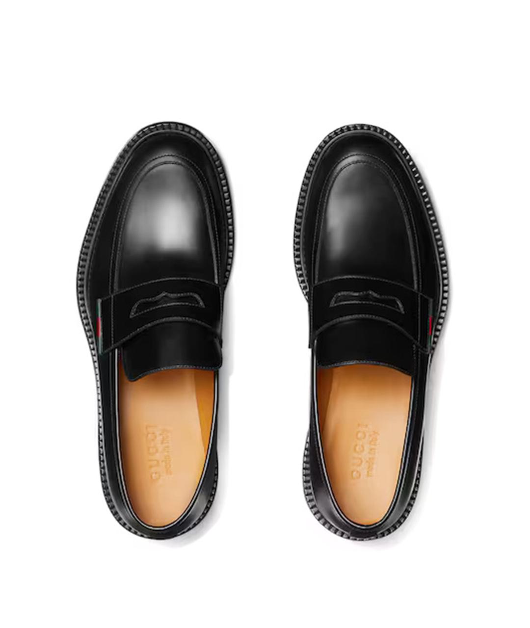 GUCCI Черные кожаные лоферы, фото 3