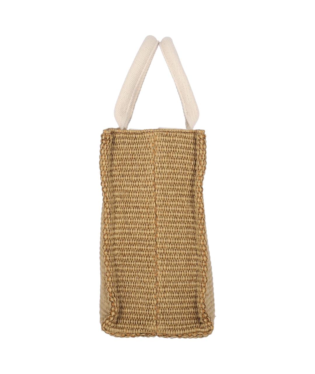 MARNI Бежевая пелетеная сумка тоут, фото 5