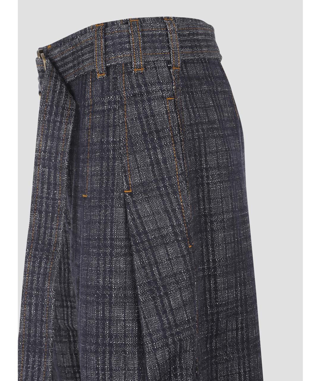 BURBERRY Темно-синие хлопковые прямые джинсы, фото 3