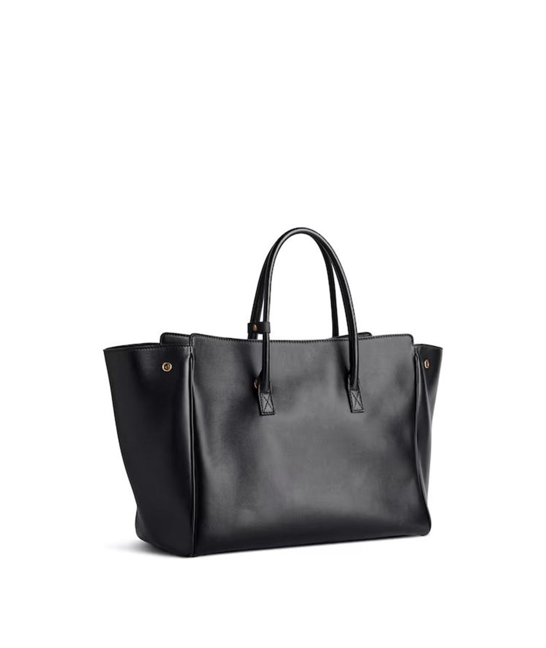 BALENCIAGA Черная кожаная сумка тоут, фото 2