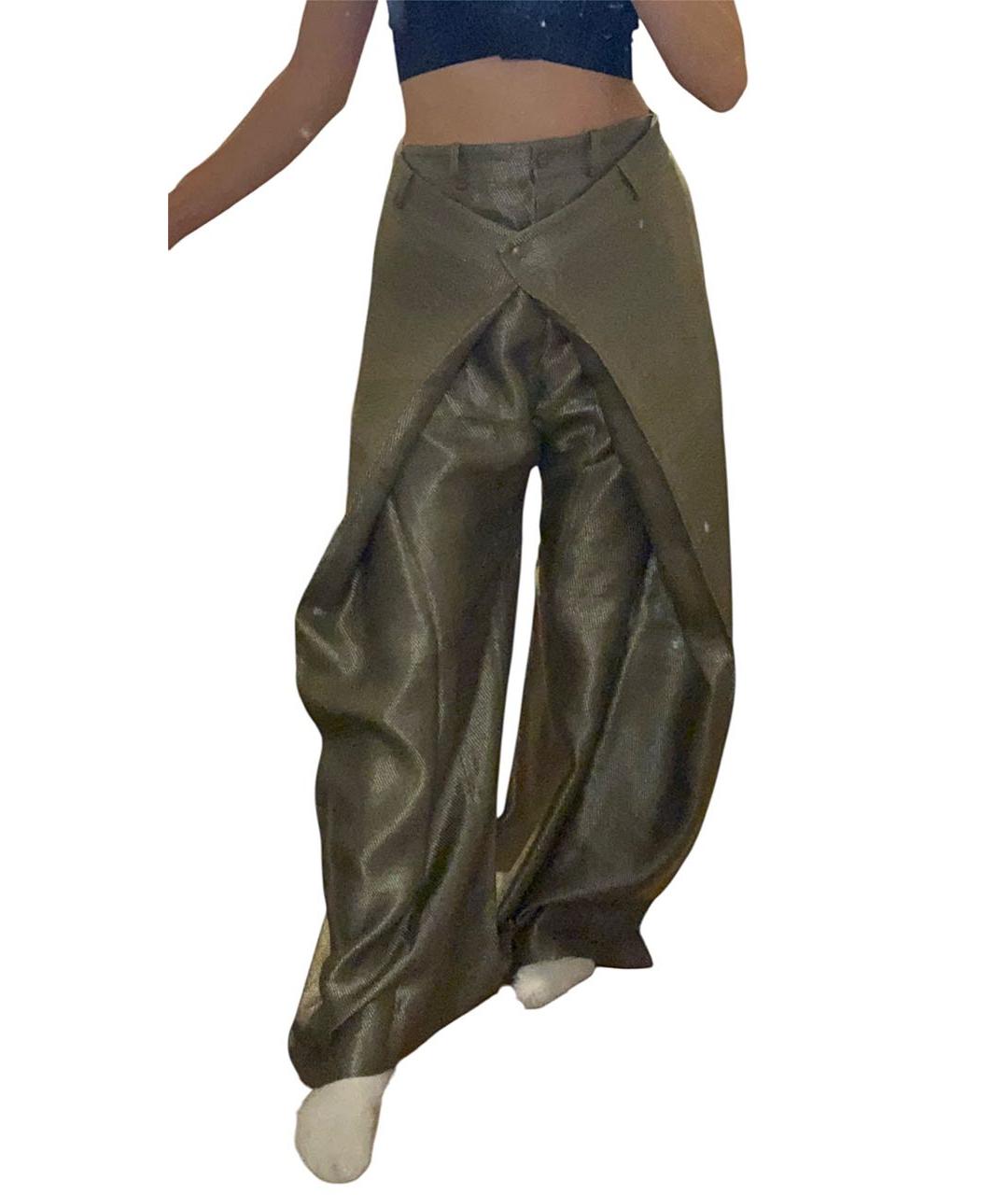 CHRISTIAN DIOR Хаки льняные брюки широкие, фото 6