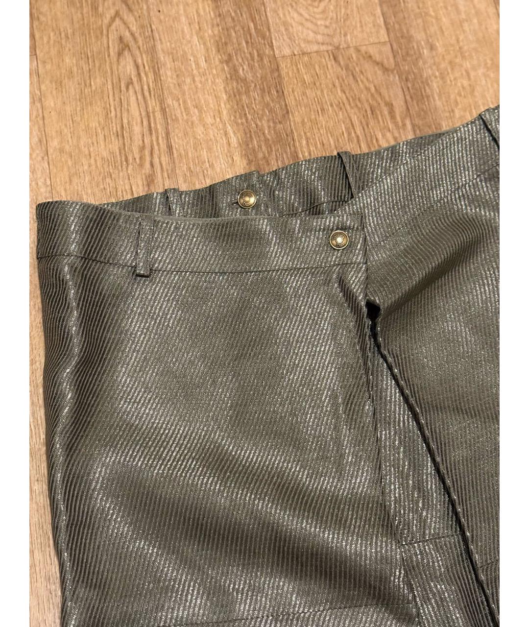 CHRISTIAN DIOR Хаки льняные брюки широкие, фото 3