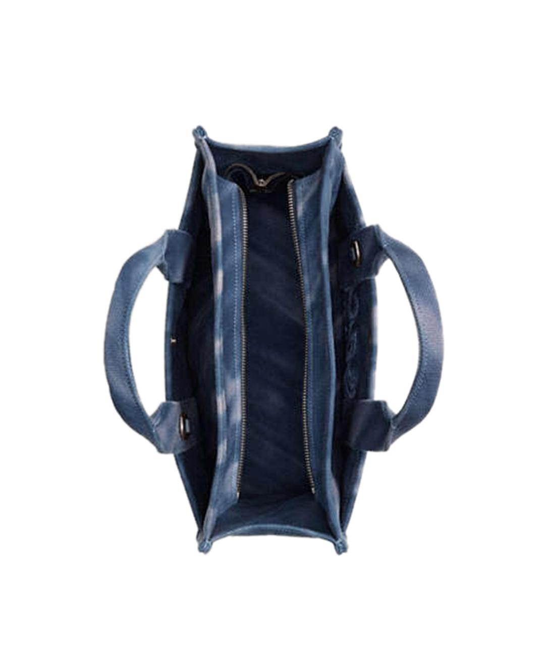 COACH Темно-синяя тканевая сумка тоут, фото 3