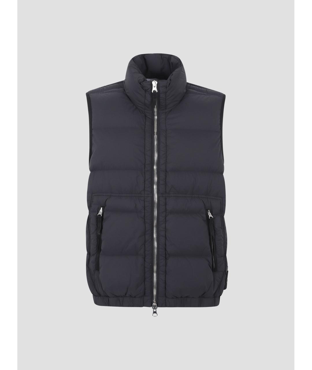 STONE ISLAND Черный полиамидовый жилет, фото 4