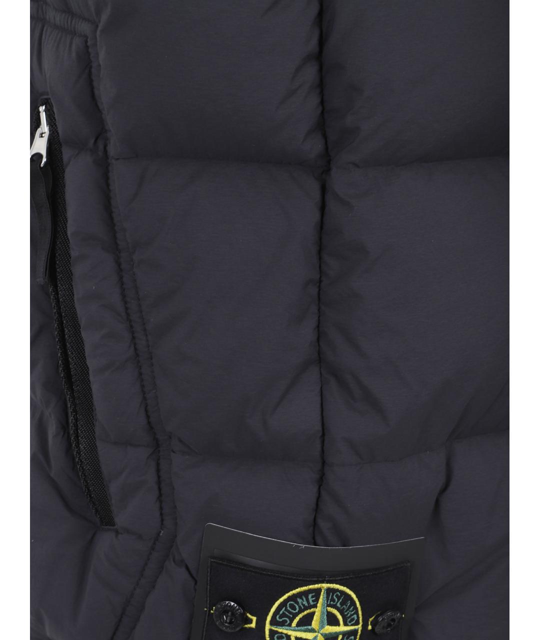 STONE ISLAND Черный полиамидовый жилет, фото 3