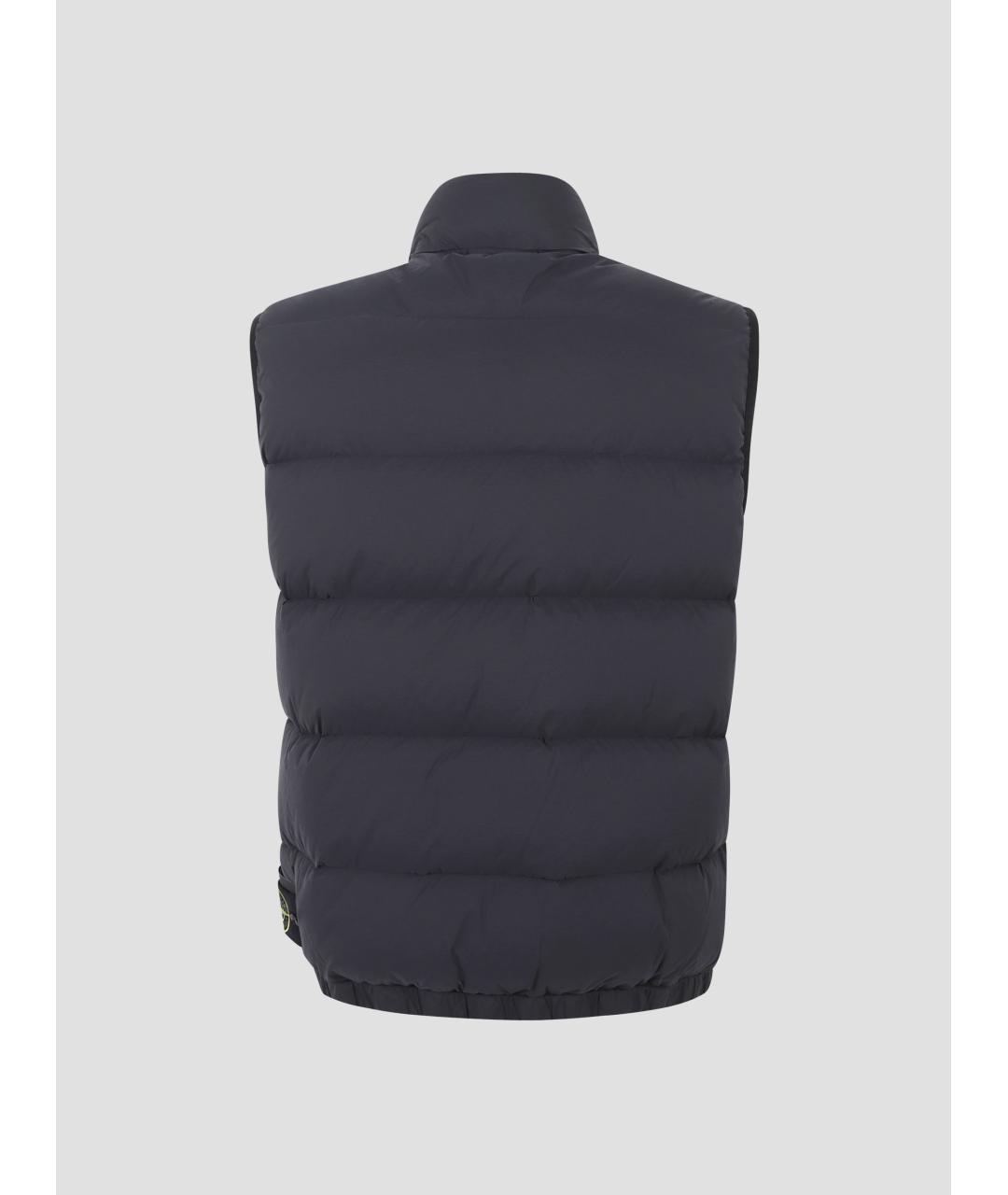 STONE ISLAND Черный полиамидовый жилет, фото 2