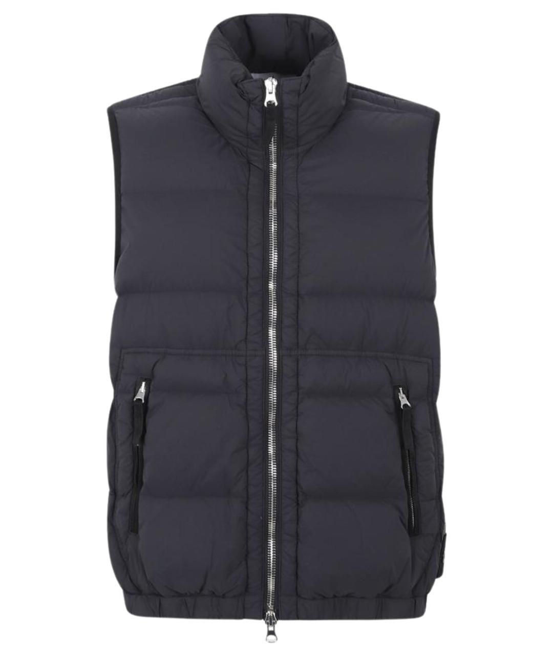 STONE ISLAND Черный полиамидовый жилет, фото 1