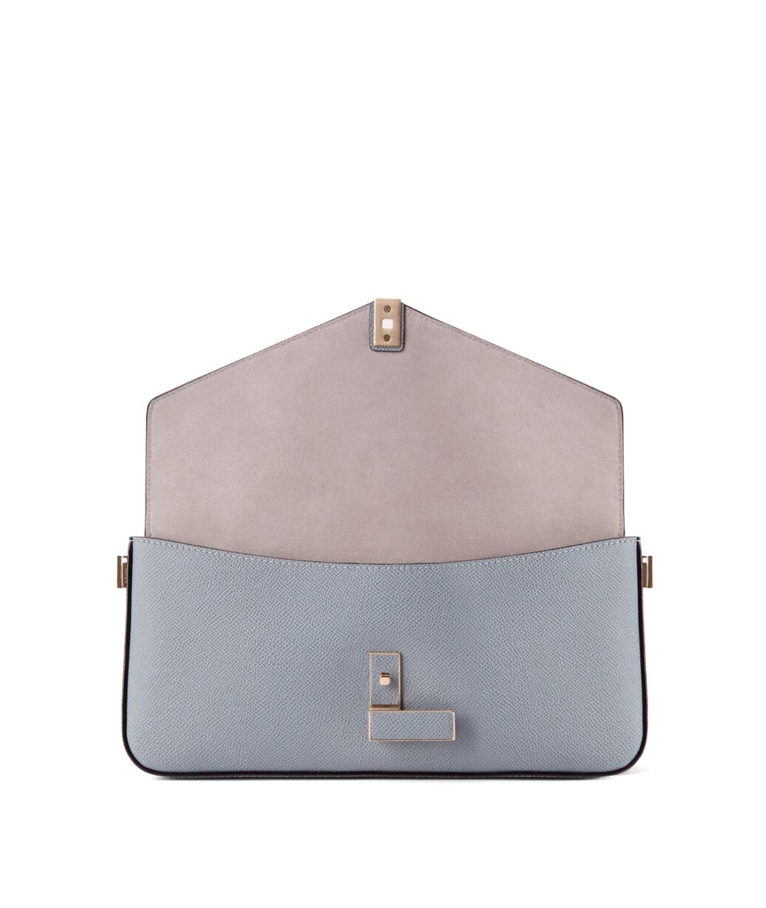 VALEXTRA Голубая кожаная сумка через плечо, фото 2