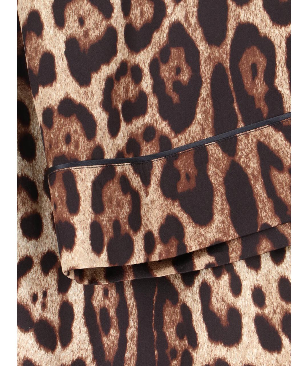 DOLCE&GABBANA Мульти шелковые прямые брюки, фото 5