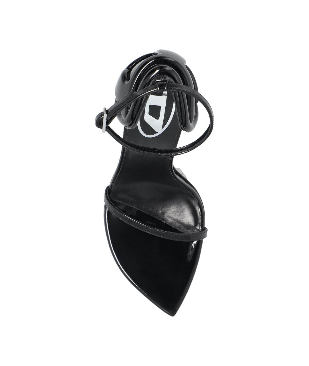 DIESEL Черные кожаные босоножки, фото 3