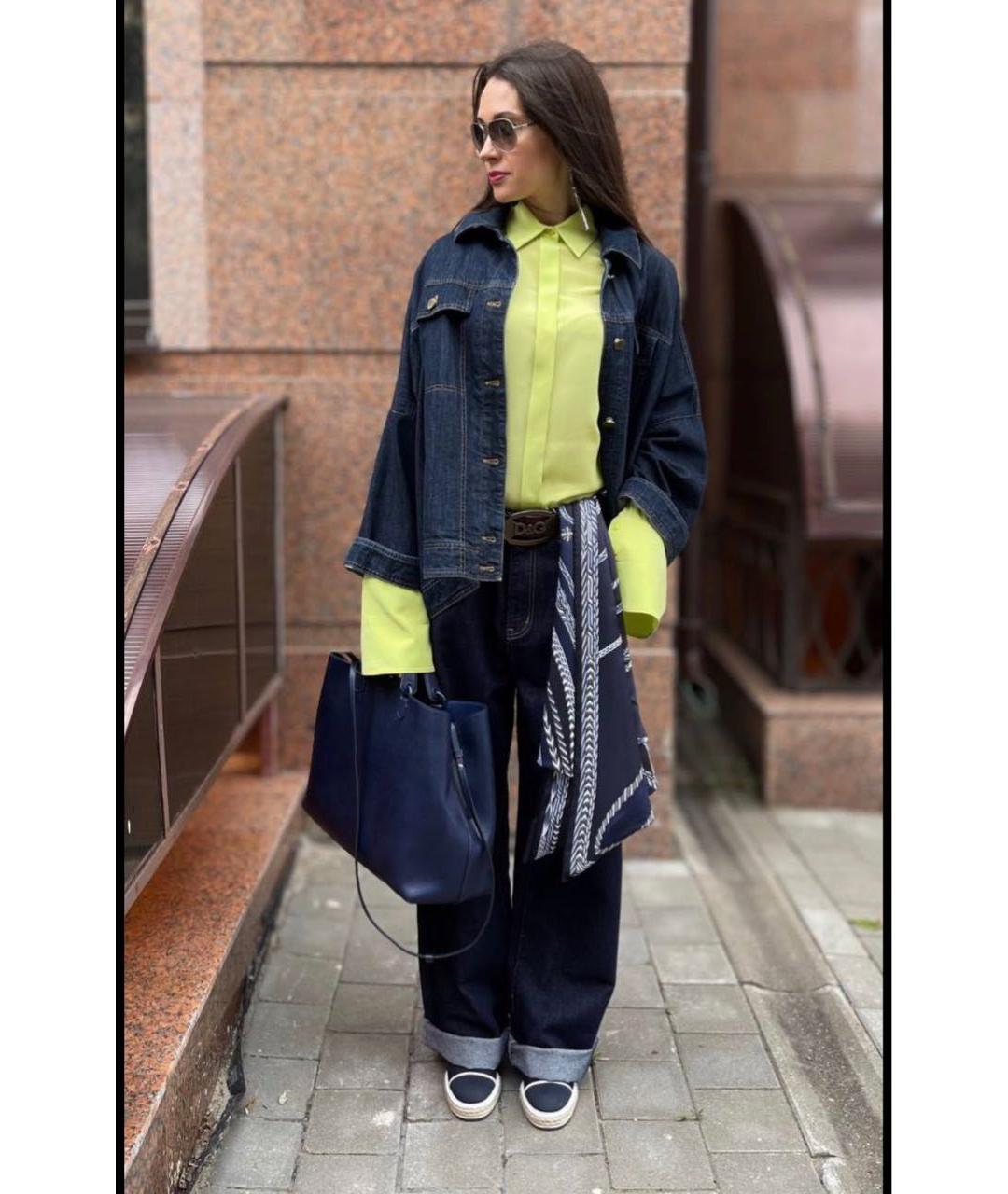 HERMES Темно-синий шелковый платок, фото 6