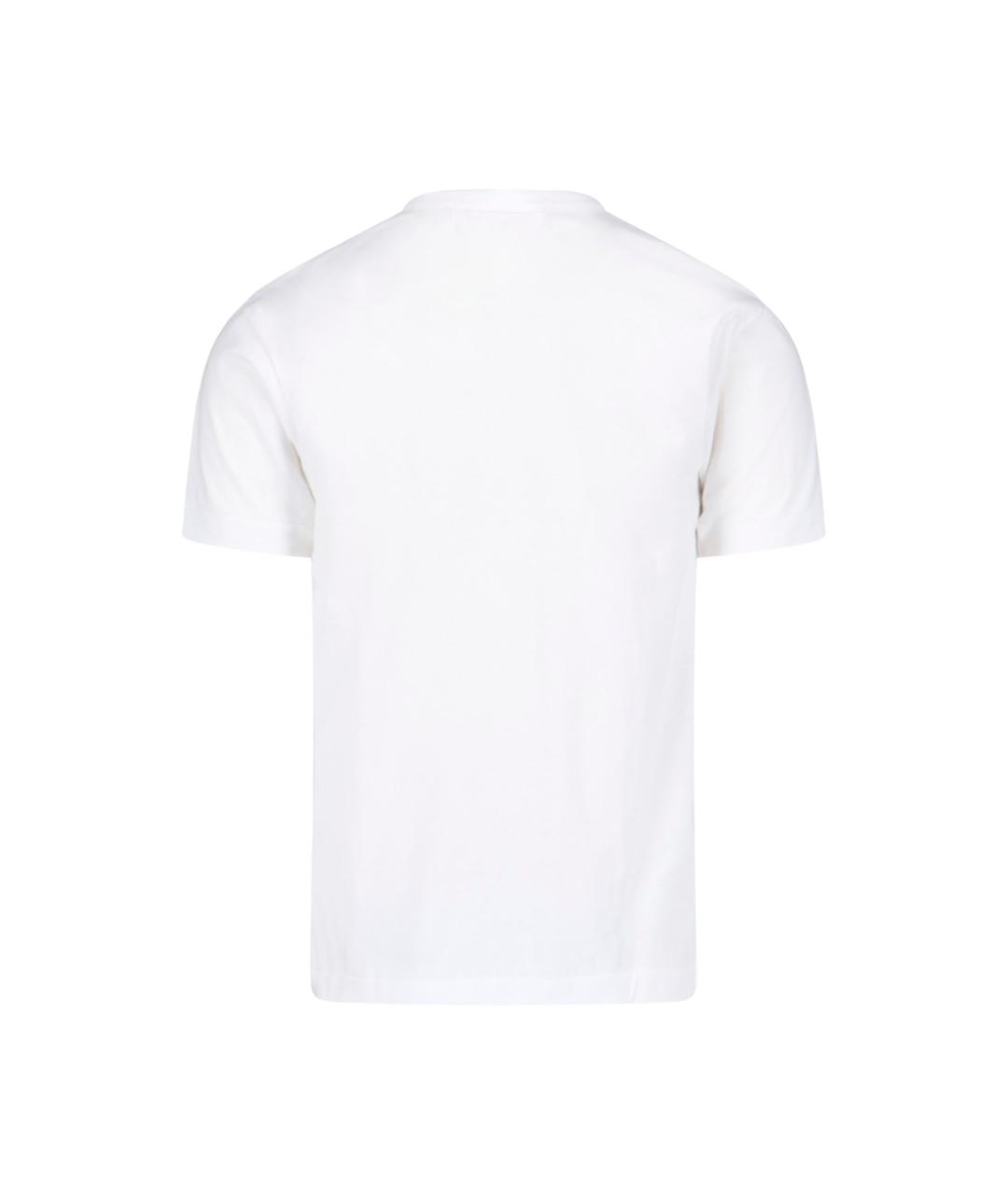 COMME DES GARÇONS PLAY Белая хлопковая футболка, фото 2