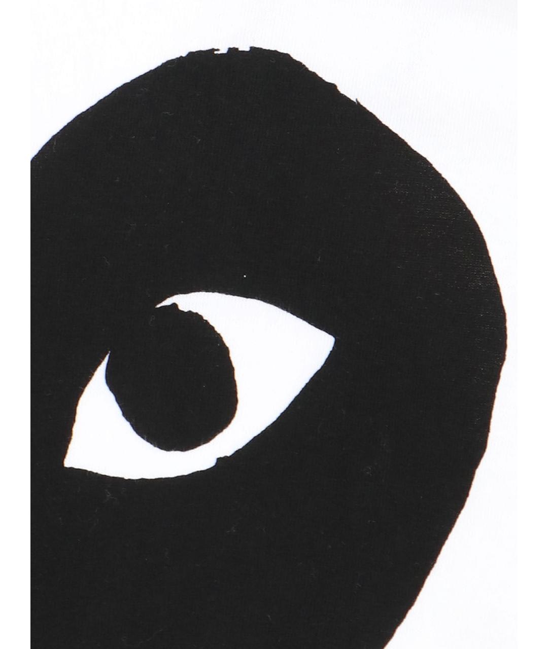 COMME DES GARÇONS PLAY Белая хлопковая футболка, фото 3