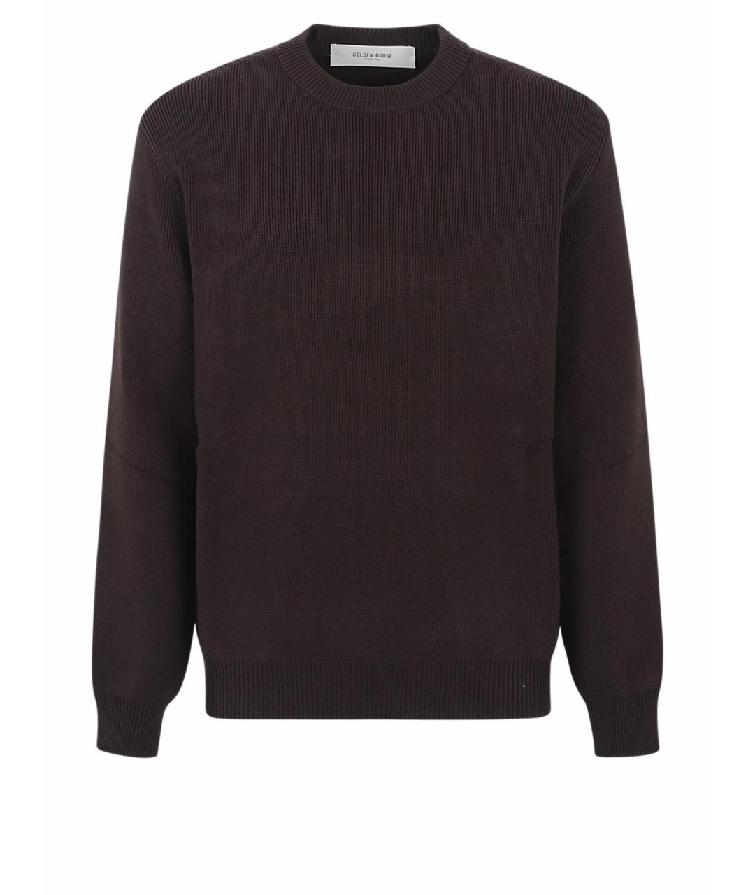 GOLDEN GOOSE DELUXE BRAND Коричневый хлопковый джемпер / свитер, фото 1