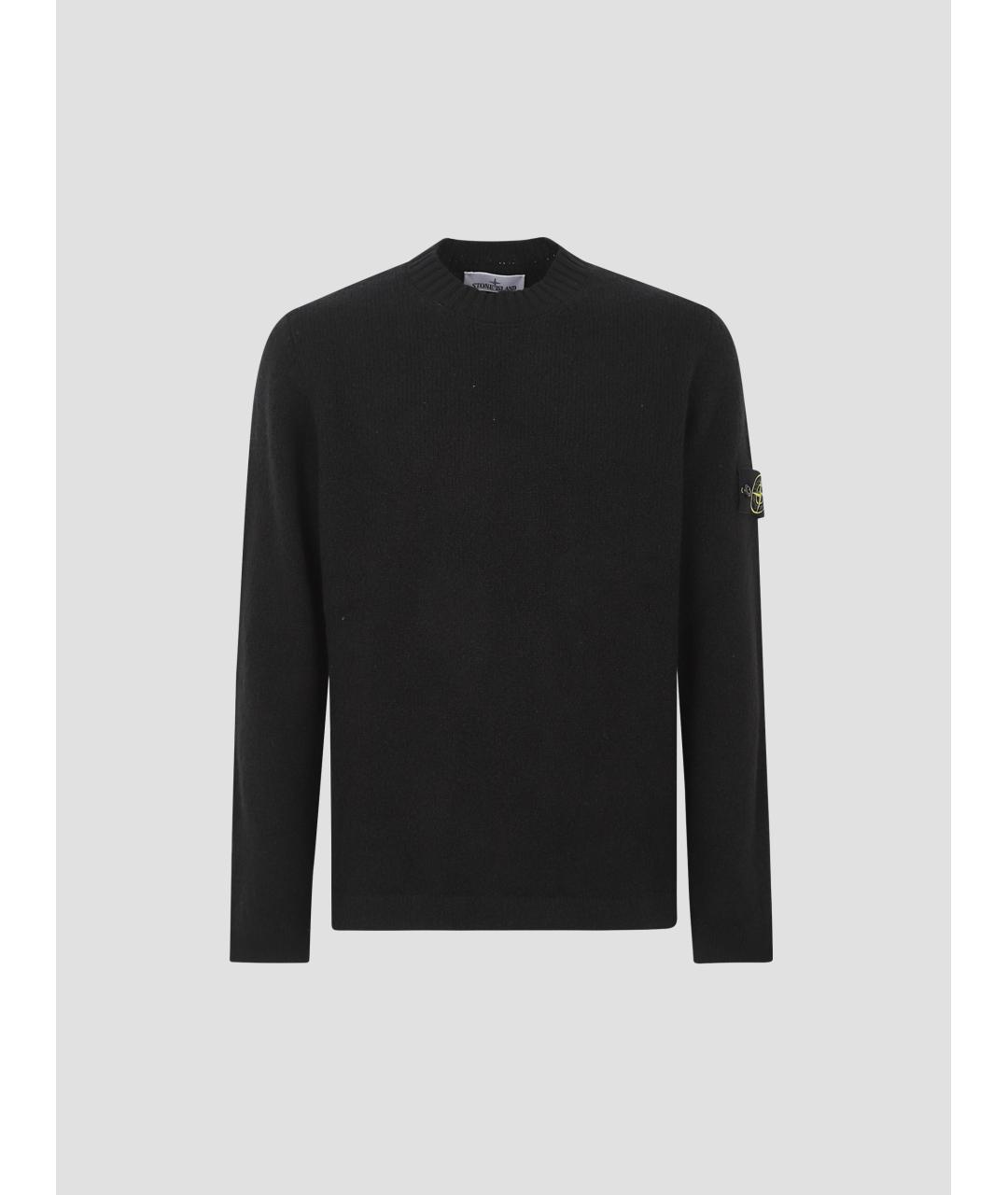 STONE ISLAND Черный шерстяной джемпер / свитер, фото 4