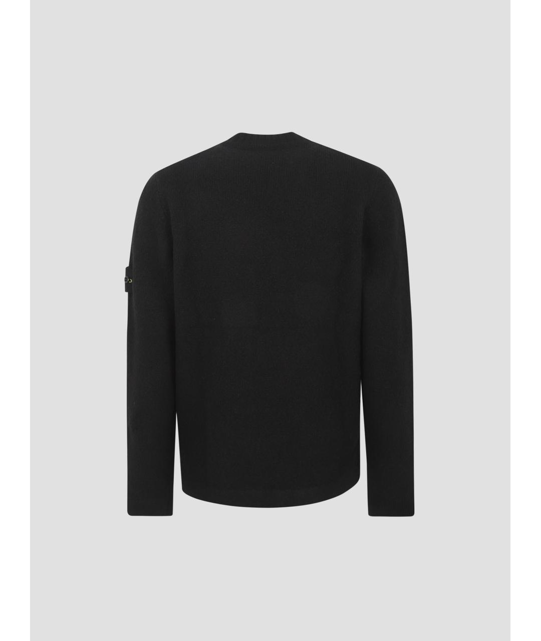 STONE ISLAND Черный шерстяной джемпер / свитер, фото 3