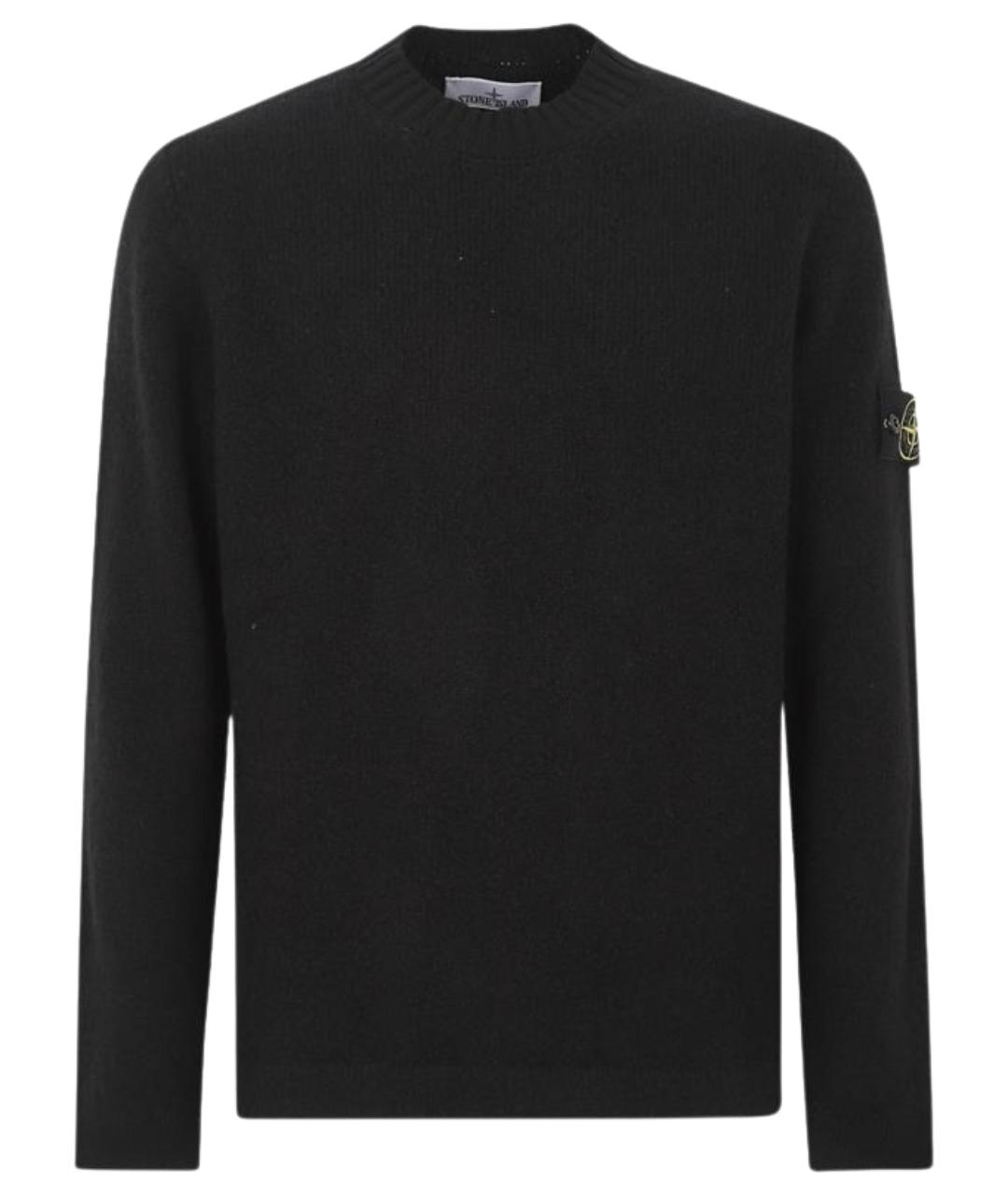 STONE ISLAND Черный шерстяной джемпер / свитер, фото 1