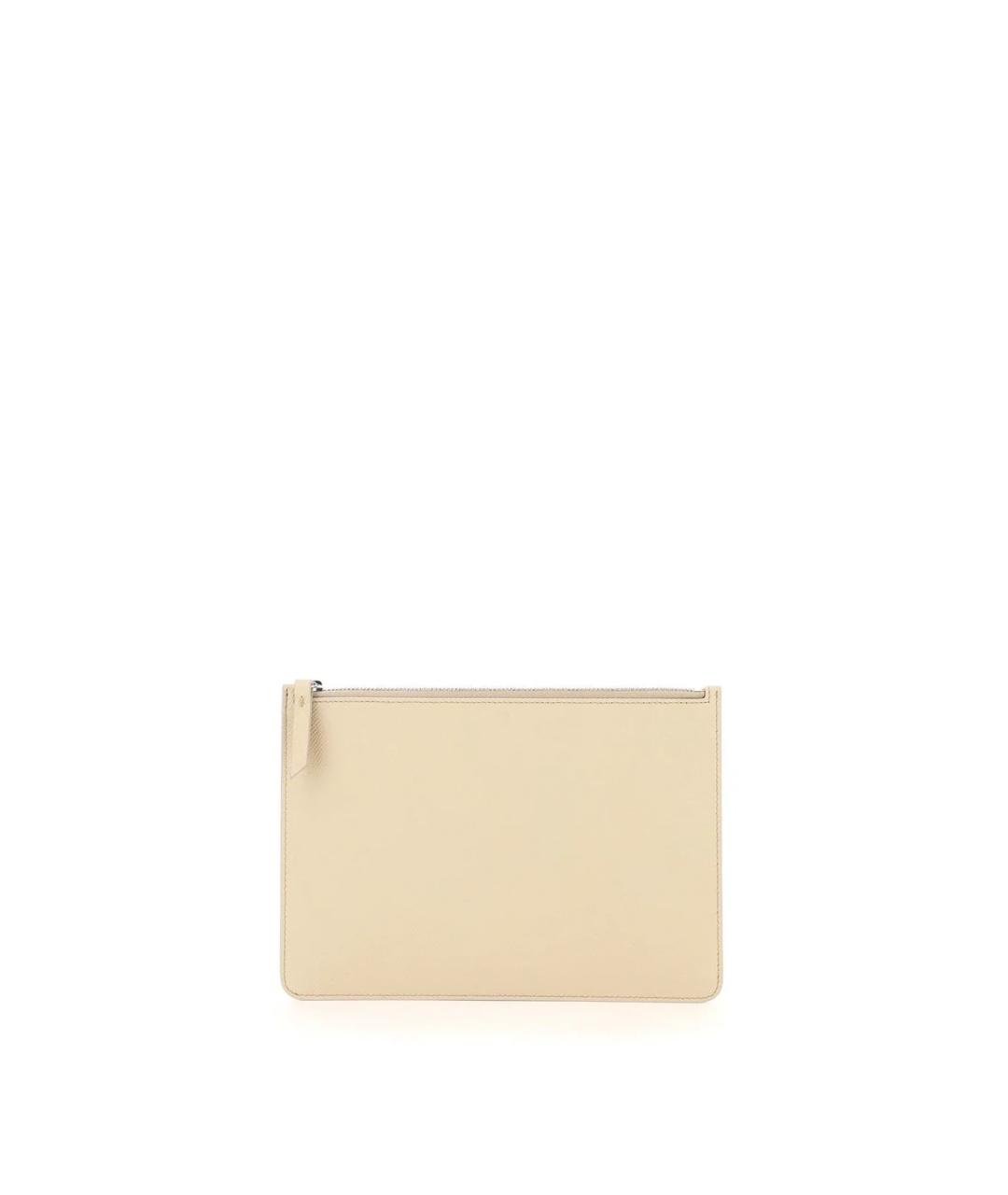 MAISON MARGIELA Бежевая кожаная папка для документов, фото 1