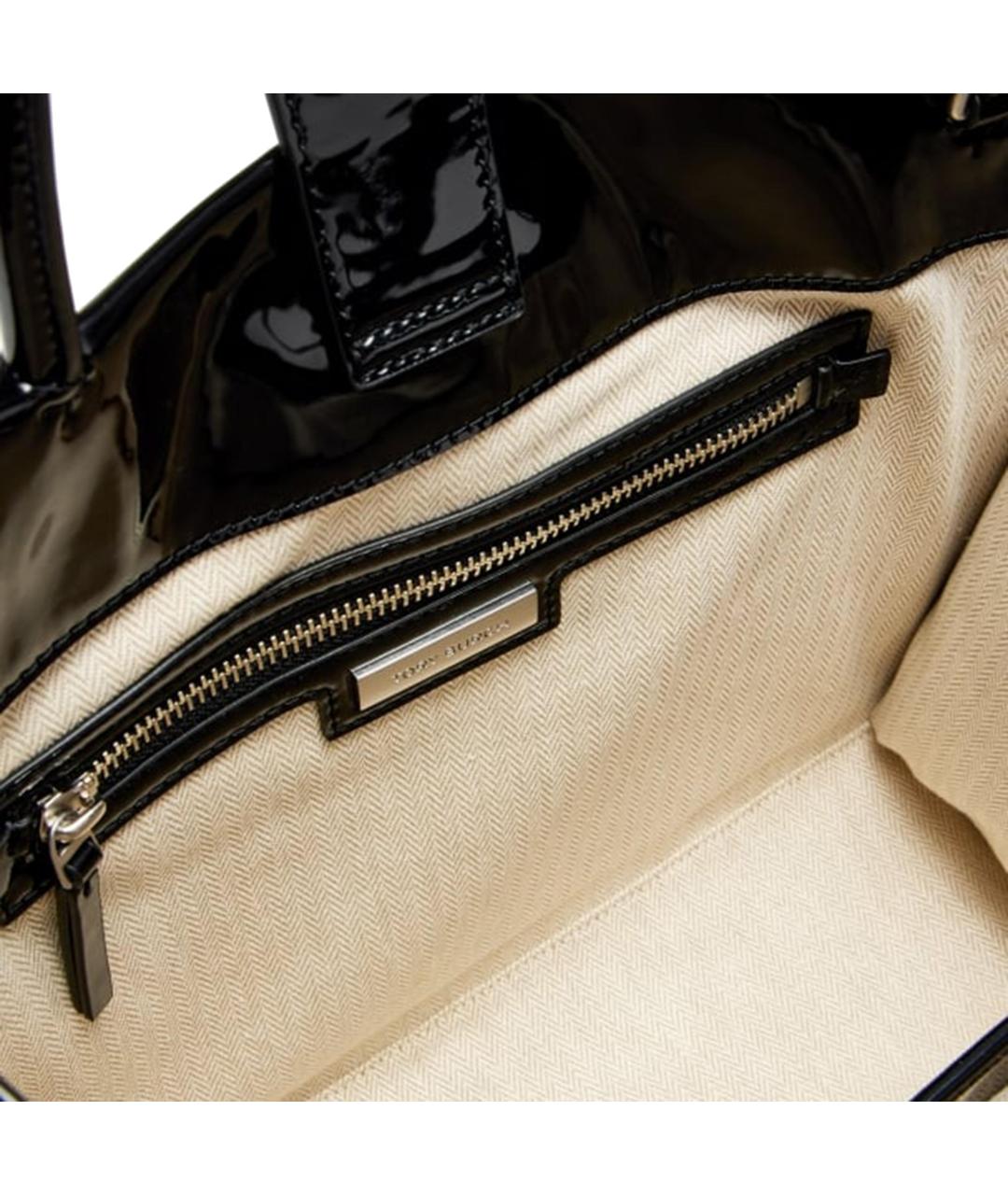 TORY BURCH Черная сумка тоут из искусственной кожи, фото 2