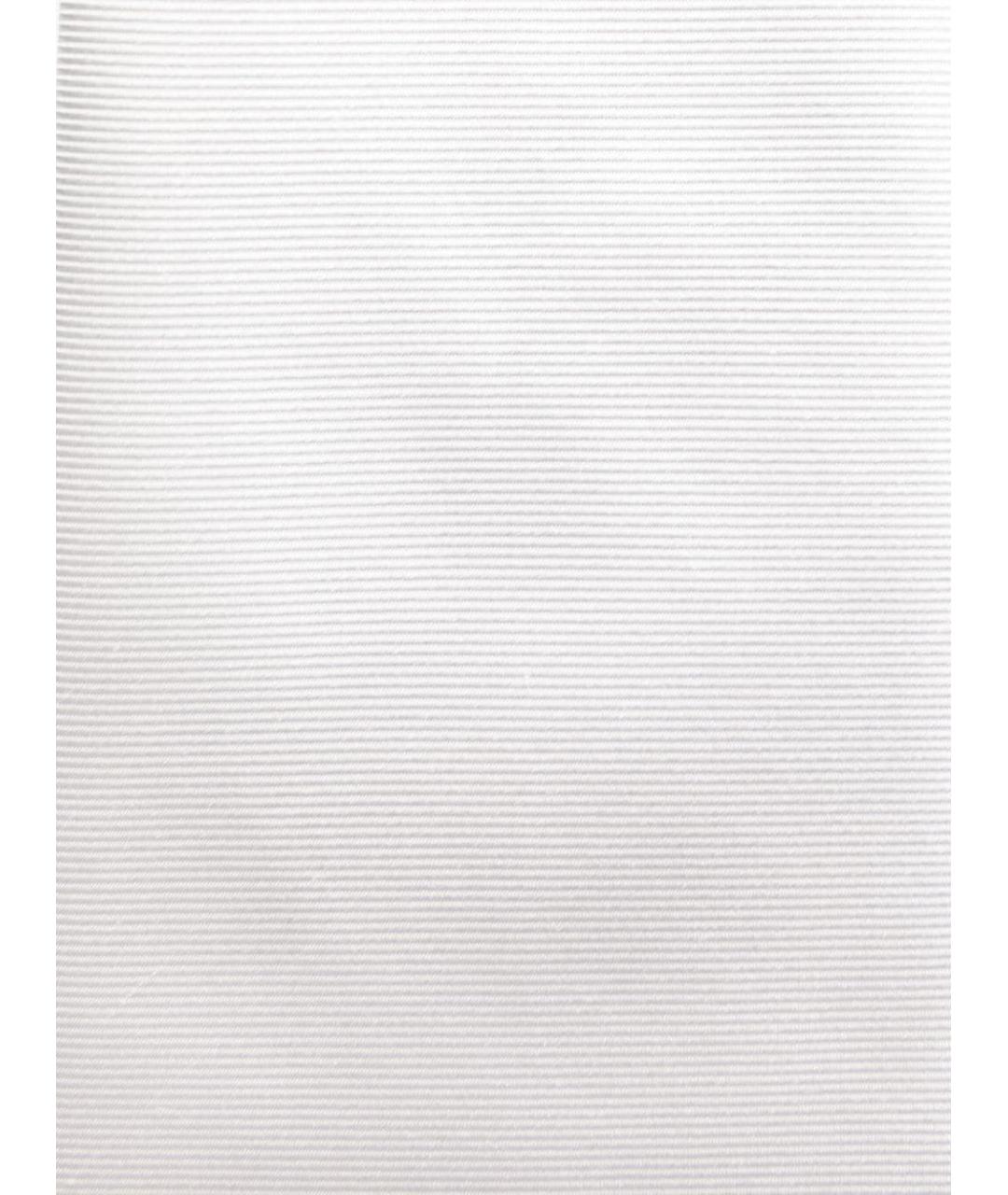 EMPORIO ARMANI Белый шелковый галстук, фото 2