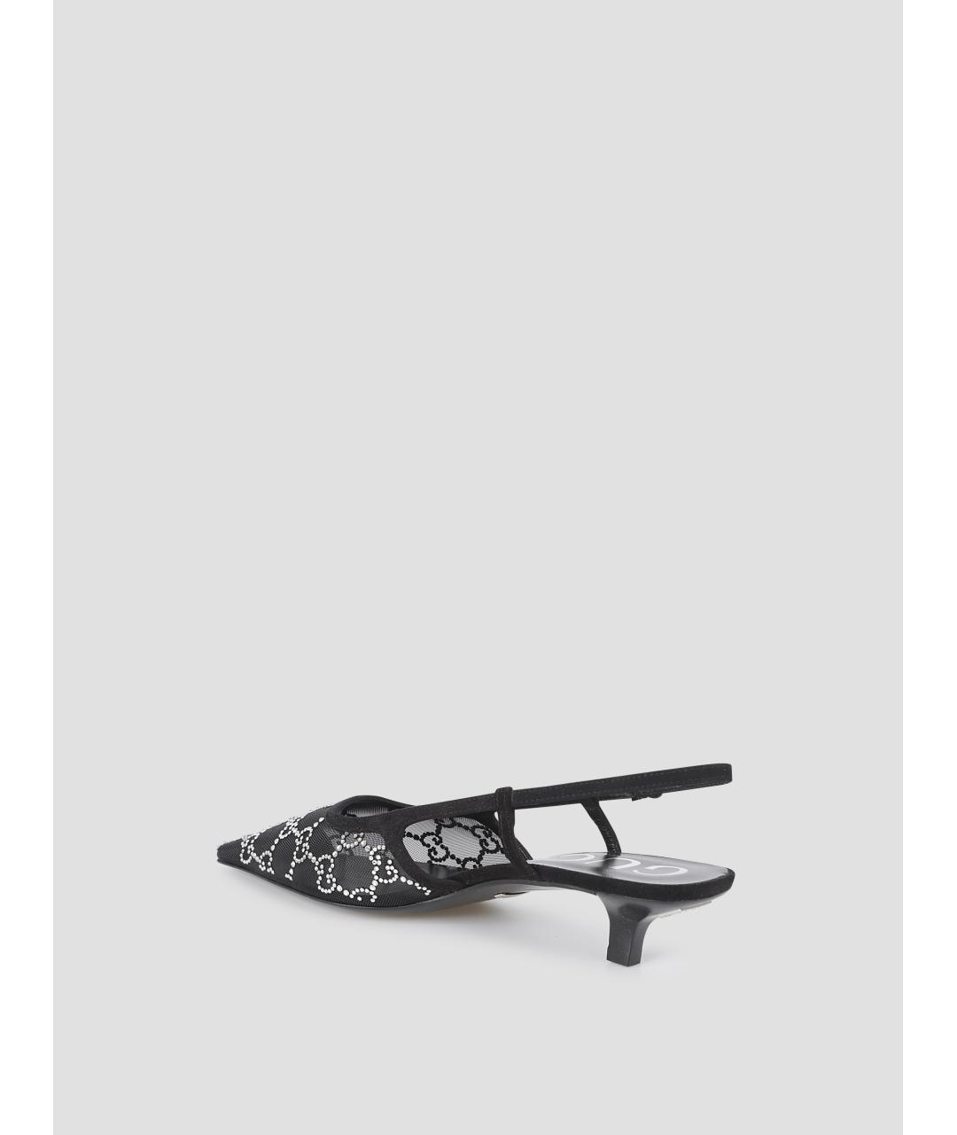 GUCCI Черные текстильные туфли, фото 3