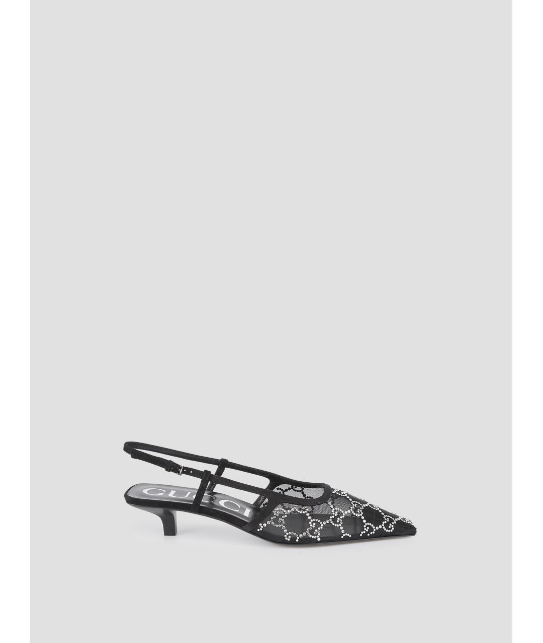 GUCCI Черные текстильные туфли, фото 4