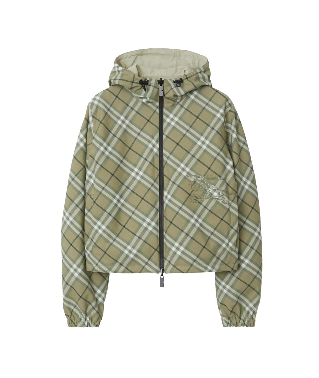 BURBERRY Зеленая полиэстеровая куртка, фото 1