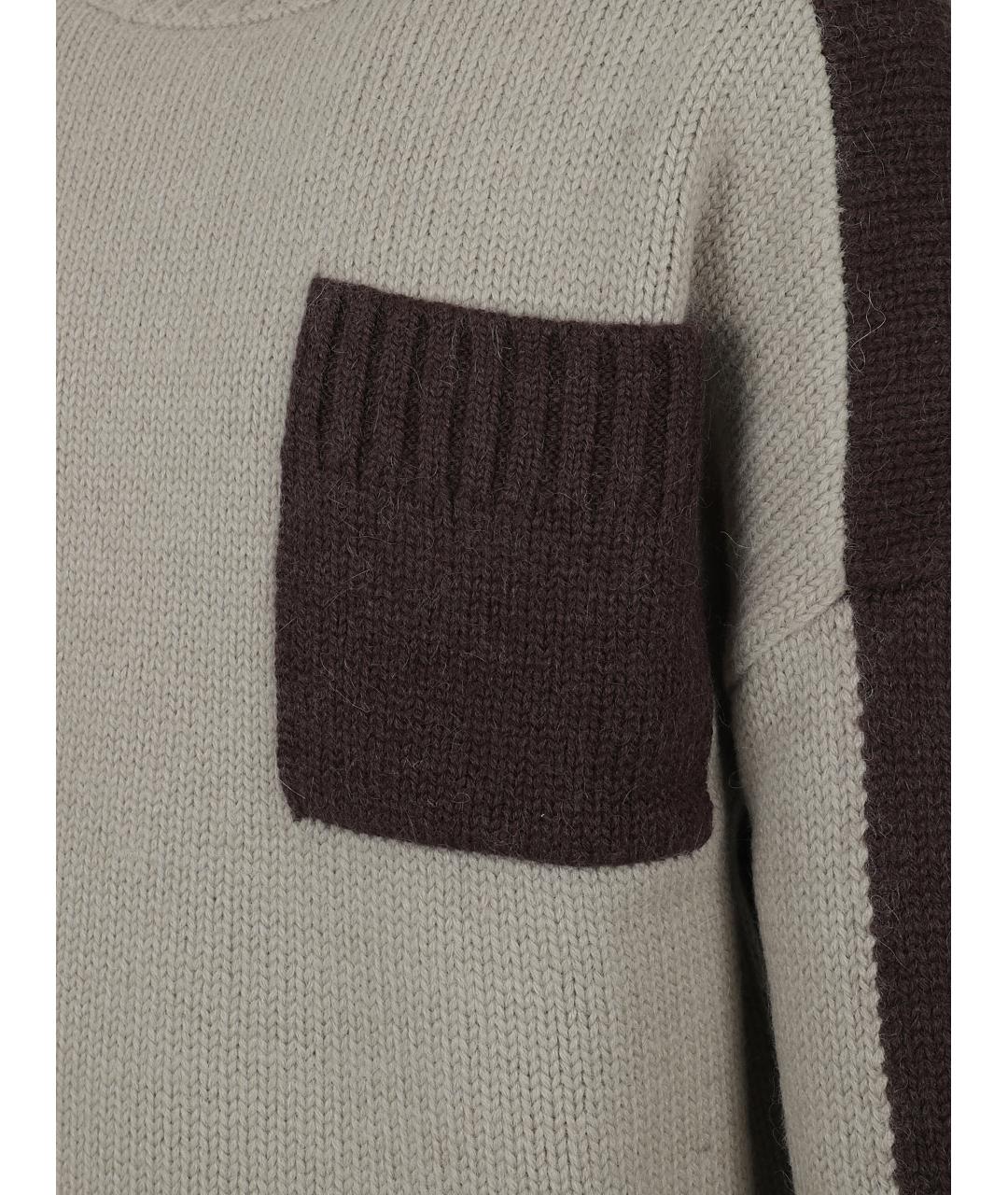 J.W.ANDERSON Коричневый шерстяной джемпер / свитер, фото 3