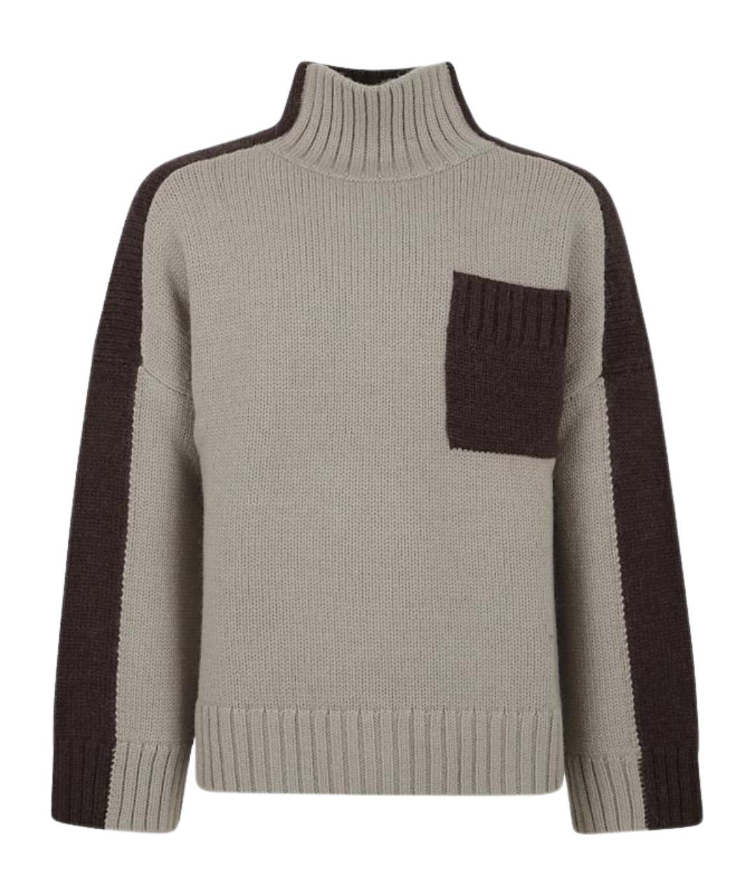 J.W.ANDERSON Коричневый шерстяной джемпер / свитер, фото 1