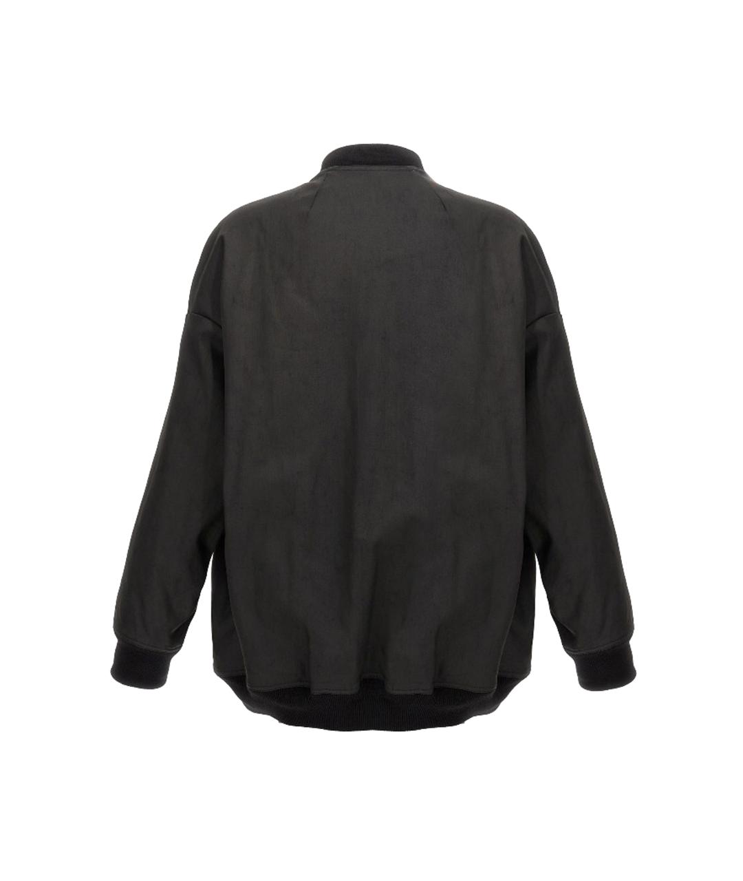 RICK OWENS Черная хлопко-эластановая куртка, фото 2