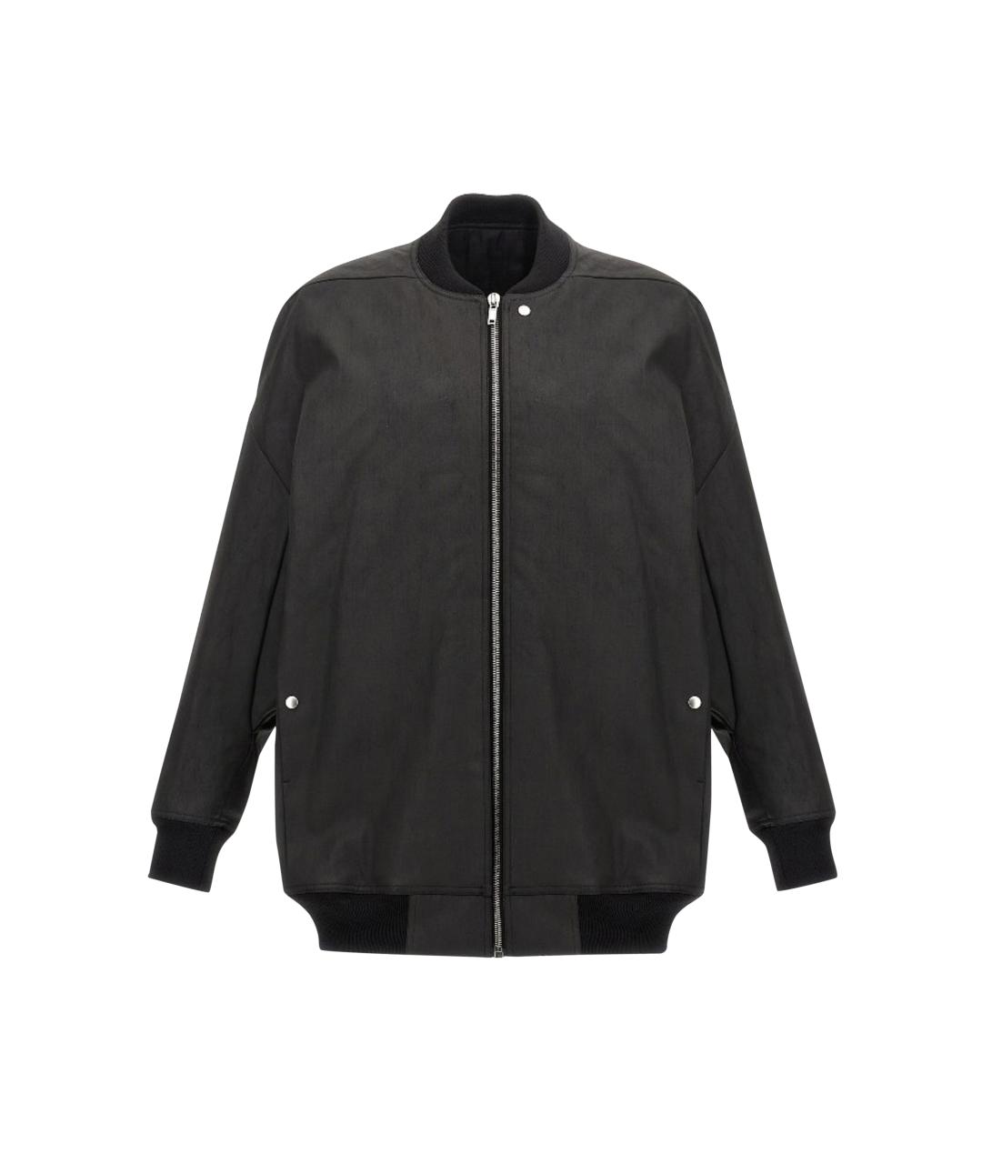 RICK OWENS Черная хлопко-эластановая куртка, фото 1