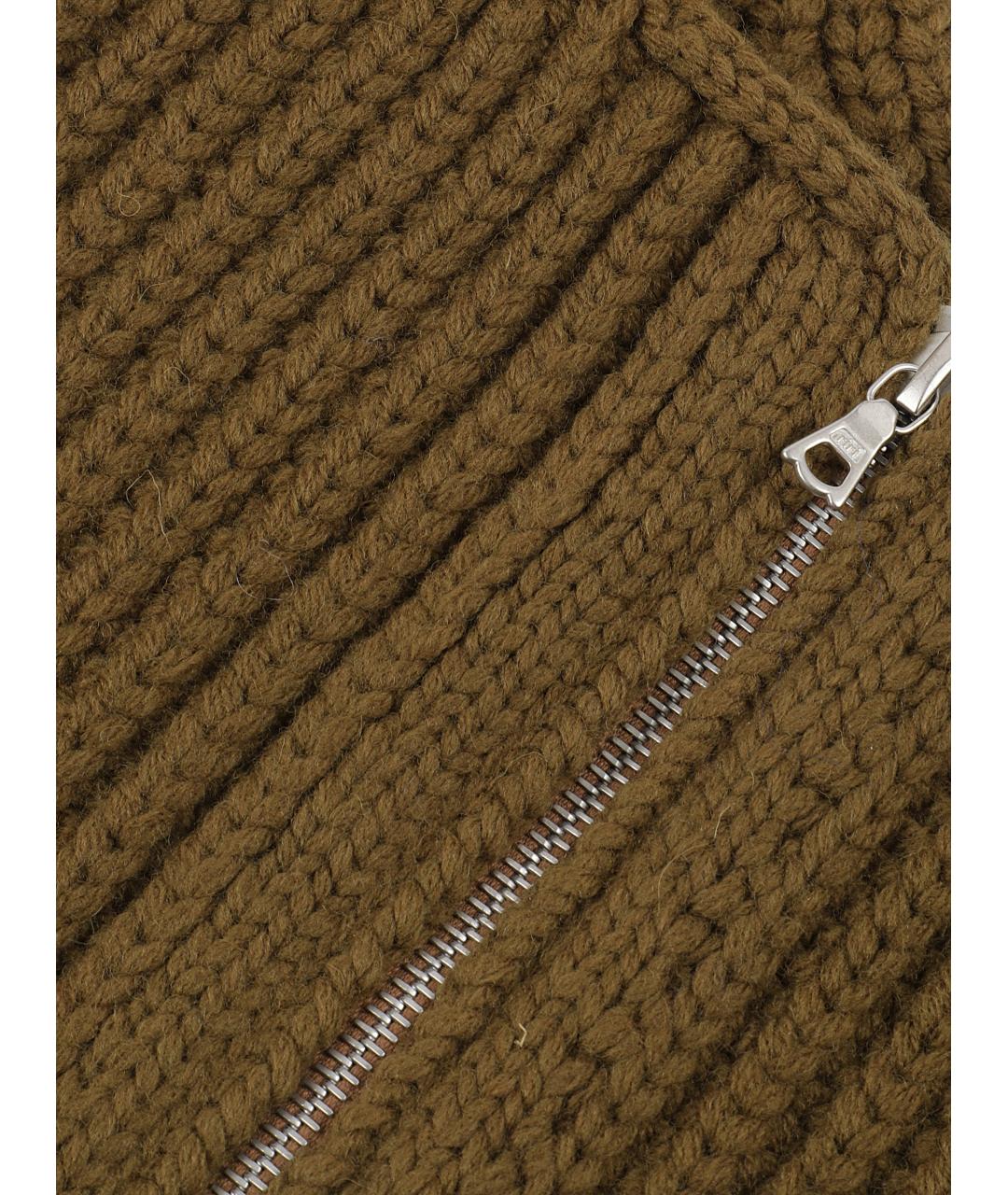 DRIES VAN NOTEN Хаки шерстяная жилетка, фото 3