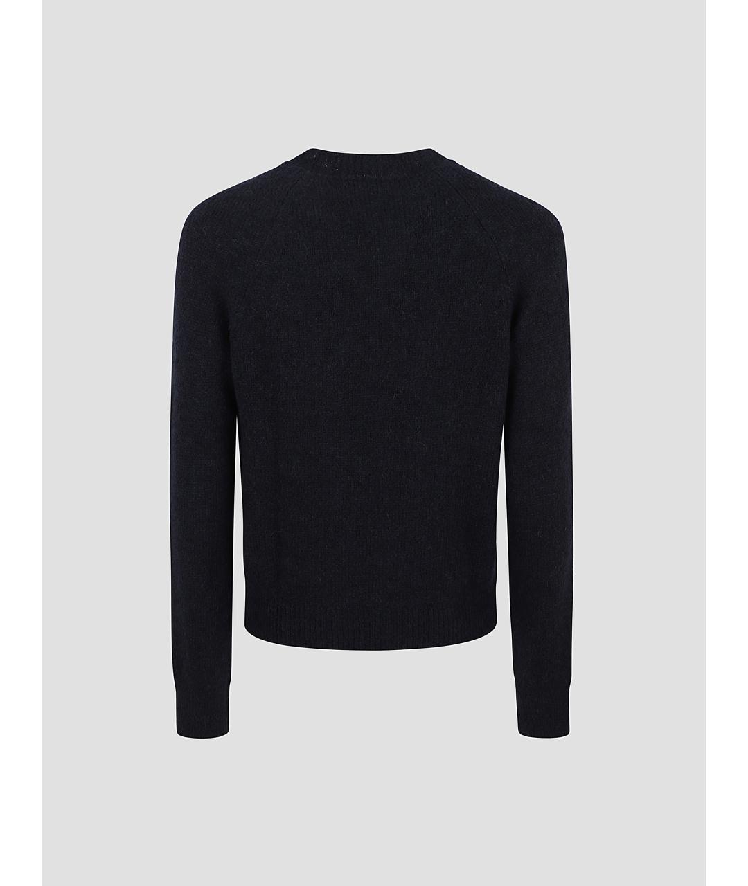DRIES VAN NOTEN Темно-синий шерстяной джемпер / свитер, фото 2
