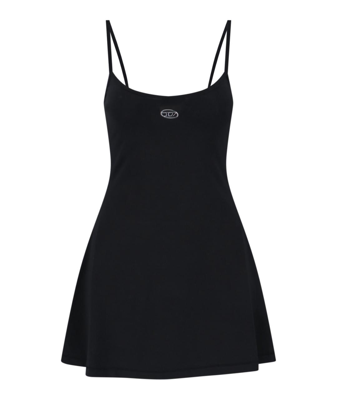 DIESEL Черное хлопковое повседневное платье, фото 1