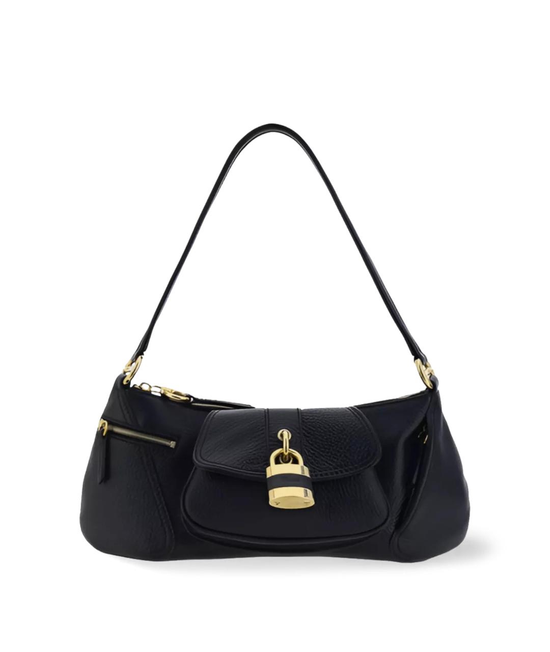 CHLOE Черная кожаная сумка через плечо, фото 1