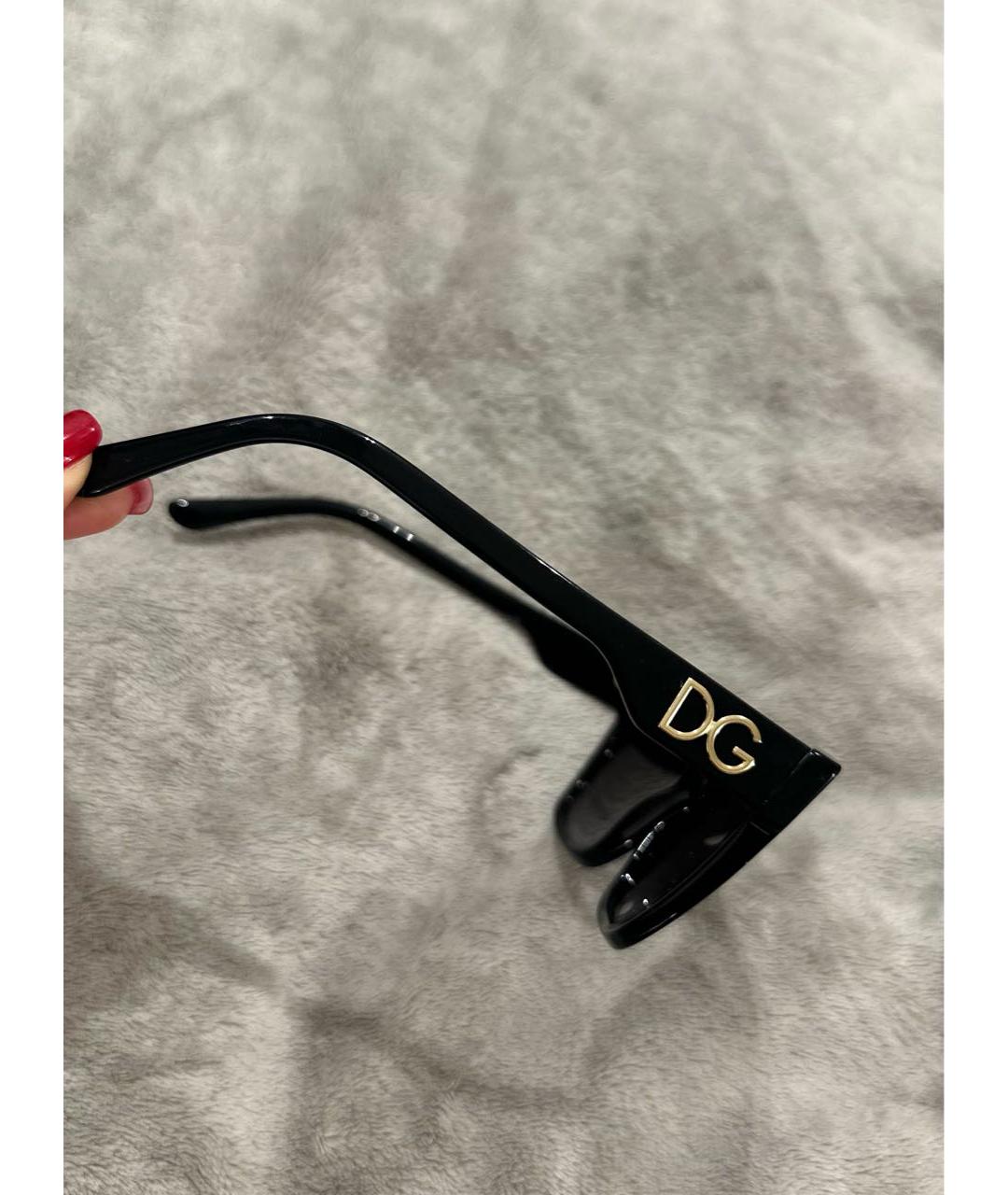 DOLCE&GABBANA Черные пластиковые солнцезащитные очки, фото 2