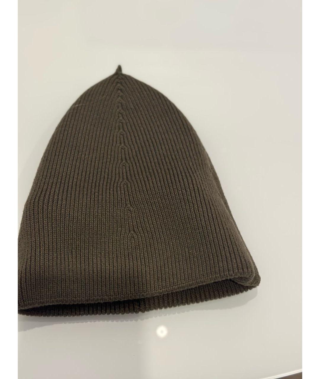 MM6 MAISON MARGIELA Хаки шерстяная шапка, фото 4