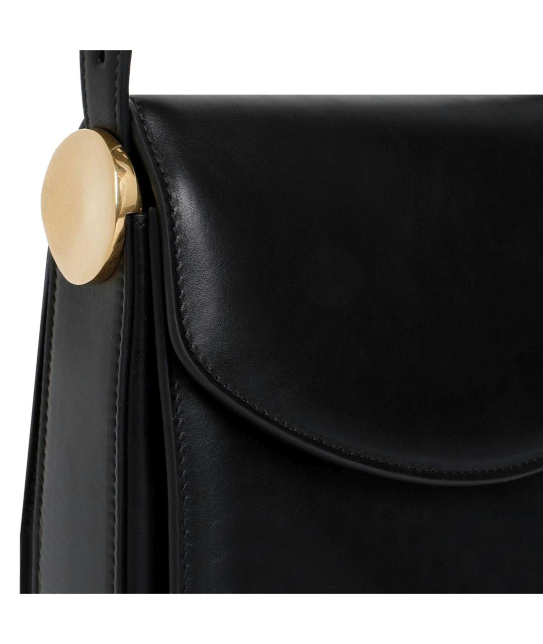 JIL SANDER Черная кожаная сумка через плечо, фото 3