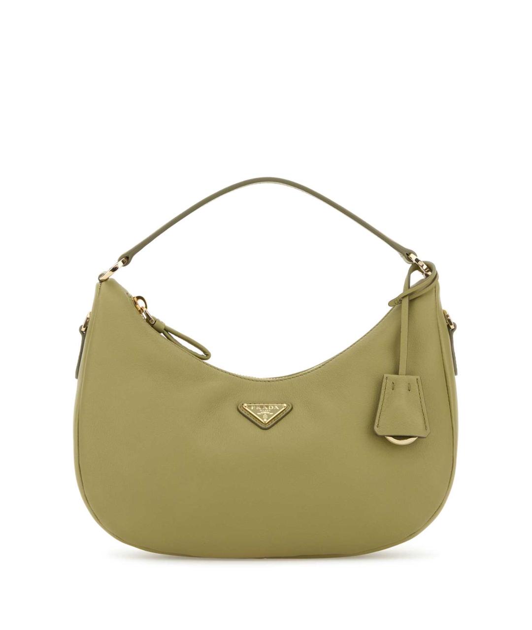 PRADA Зеленая кожаная сумка с короткими ручками, фото 1