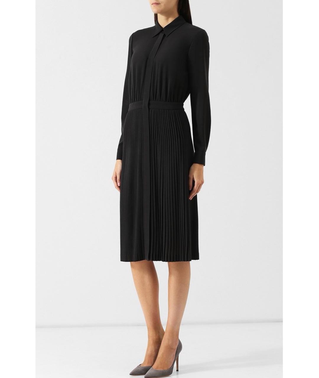 LORO PIANA Черное шерстяное повседневное платье, фото 3