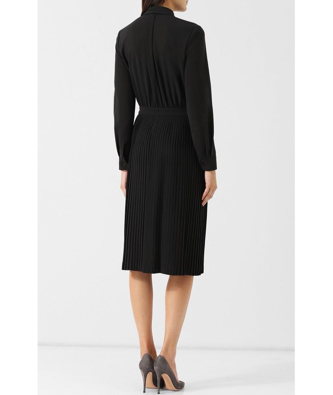 LORO PIANA Черное шерстяное повседневное платье, фото 2