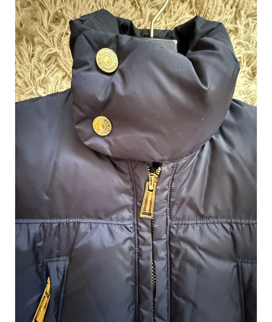 DSQUARED2 Темно-синий полиамидовый пуховик, фото 4