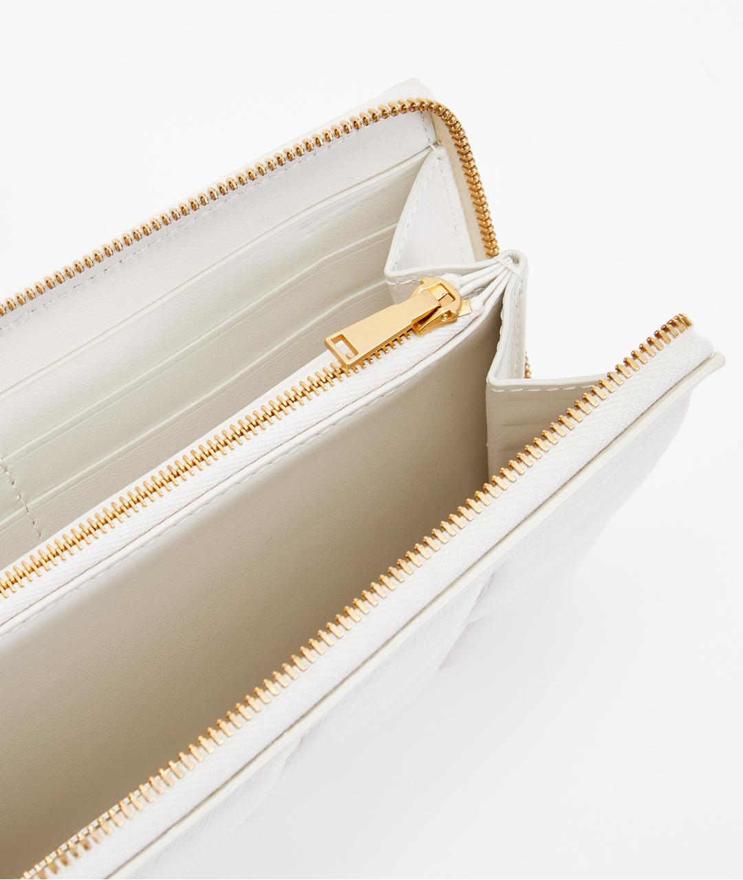 BOTTEGA VENETA Белый кожаный кошелек, фото 3