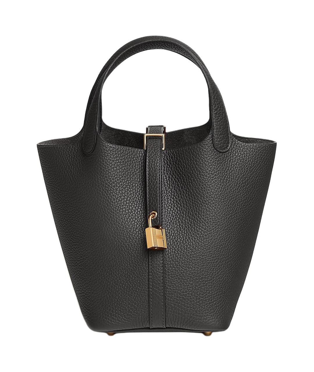 HERMES Черная кожаная сумка через плечо, фото 1