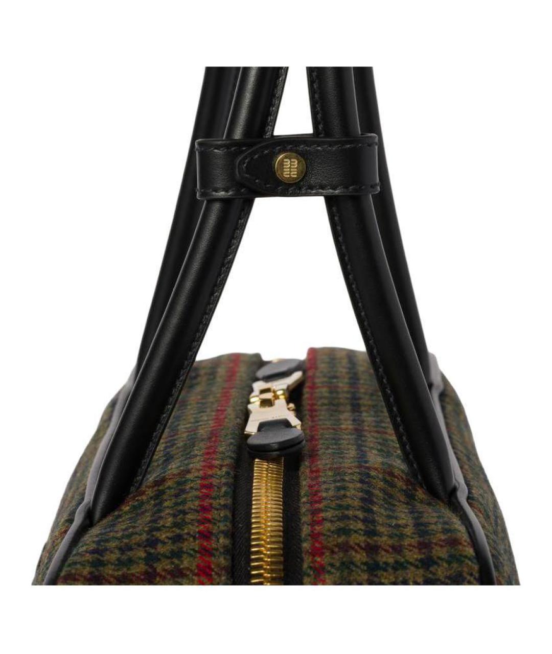 MIU MIU Коричневая тканевая сумка через плечо, фото 5